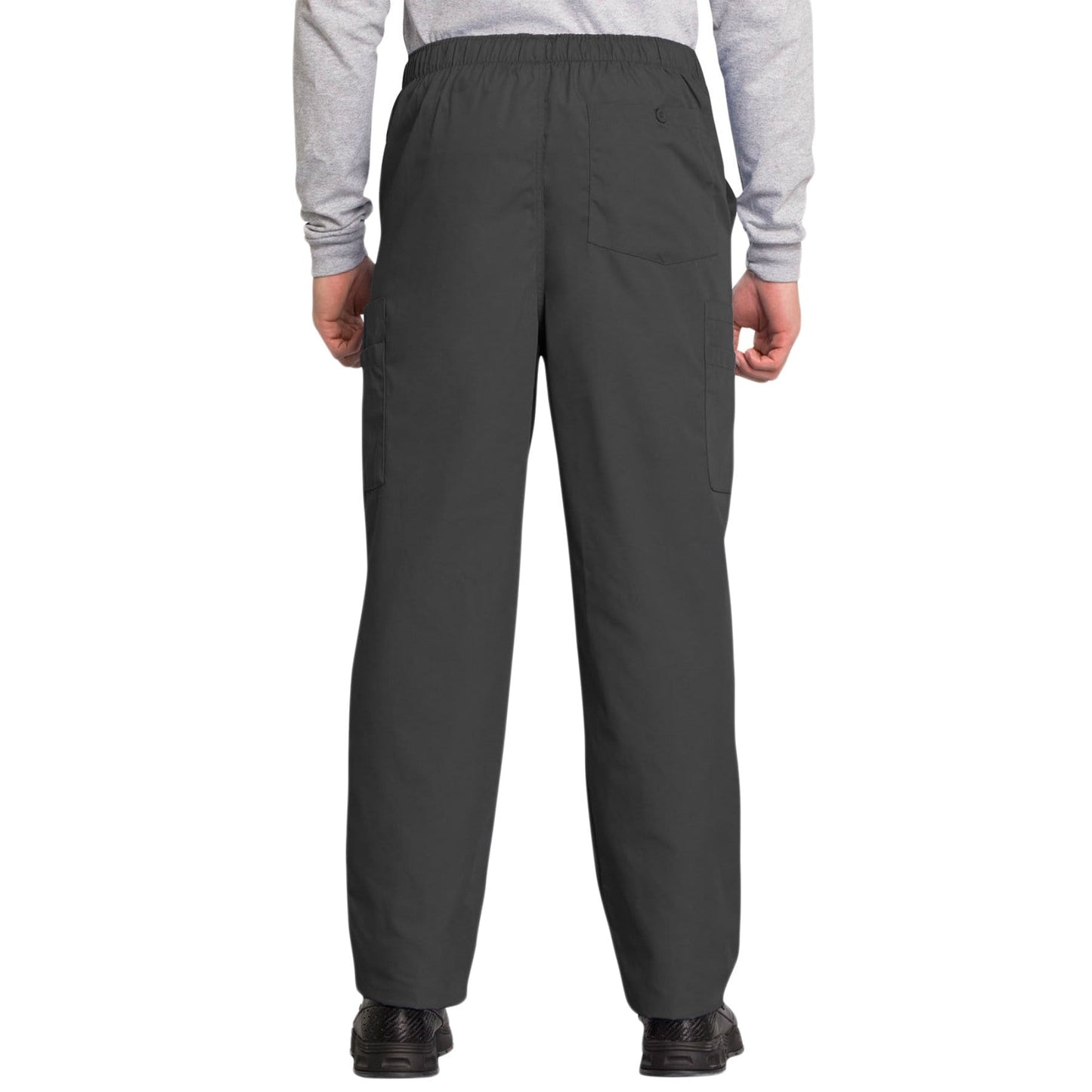 Cherokee Scrubs Pants Cherokee Workwear 4000 Scrubs Pants Men's Drawstring Cargo Pewter