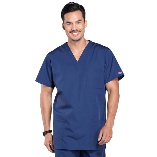 Cherokee Workwear 4876 Scrubs Top Unisex V-Neck Navy