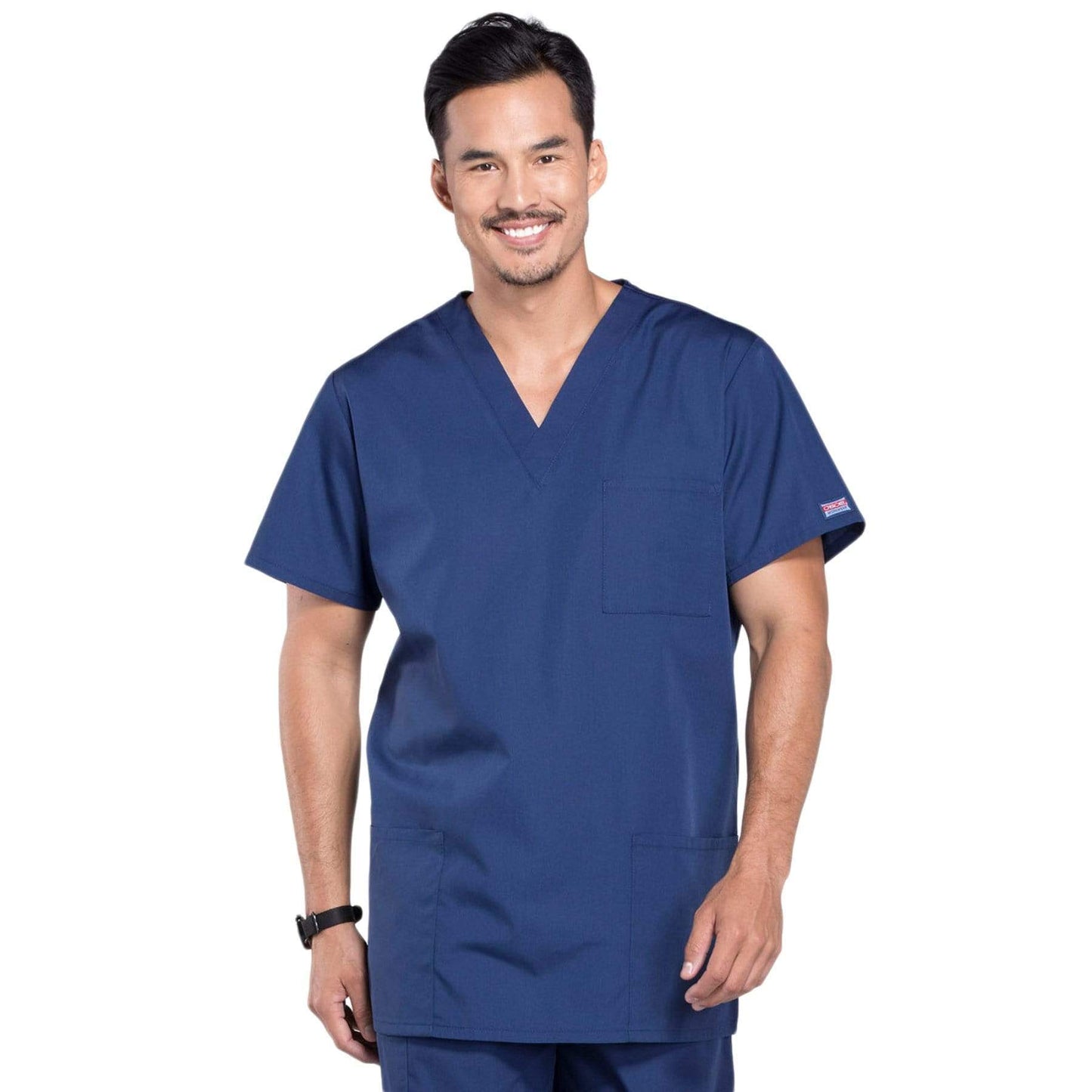 Cherokee Workwear 4876 Scrubs Top Unisex V-Neck Navy
