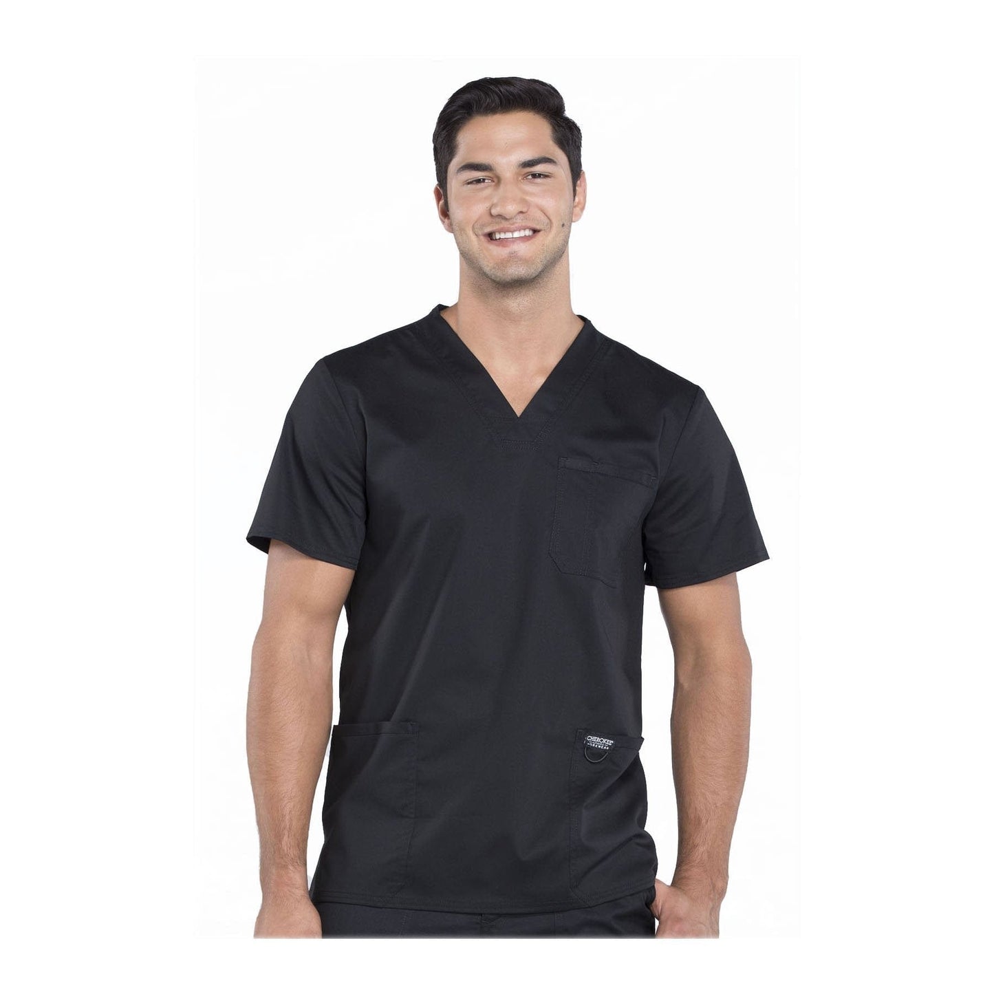 Cherokee Workwear Top WW Revolution Men's Men's V-Neck Top Black