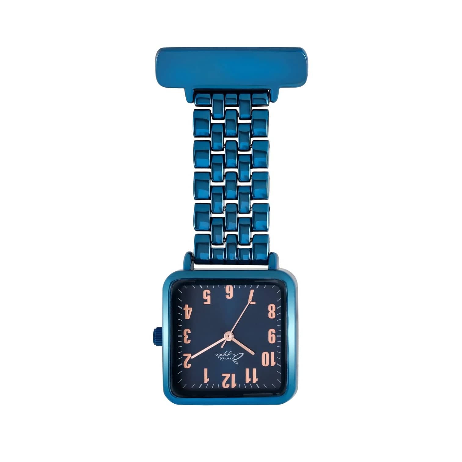 Annie Apple Fob Watches Eunoia Rose Gold/Blue Link Fob Watch