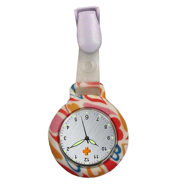 Medshop Fob Watches Heart Design Silicone Nursing FOB Watch